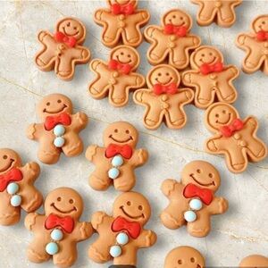 Gingerbread Resin Pieces, Pack of 26